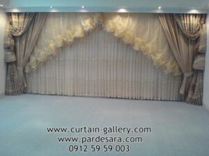 مدل پرده پذیرایی کلاسیک مدل پرده لاله واژگون