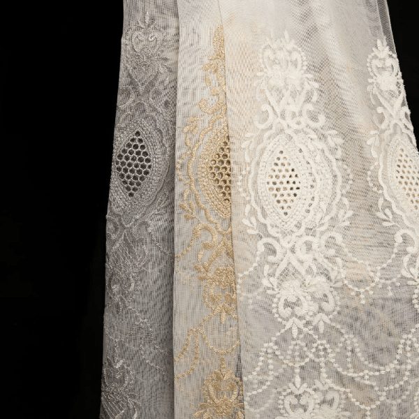 پرده تور پایین حاشیه طرح دار برند بریلنت در رنگ‌های متنوع