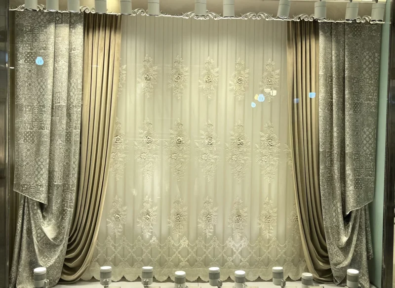 دکور پرده مخمل دو پیلیسه پنل