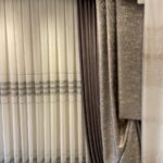 پرده کتان طرحدار پذیرایی | پارچه ضخیم ضدگردوغبار با نصب آسان