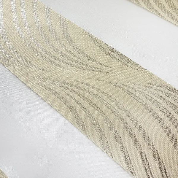 پرده زبرا طرح موجی کرم روشن