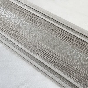 پرده زبرا برجسته رنگ قهوه ای روشن