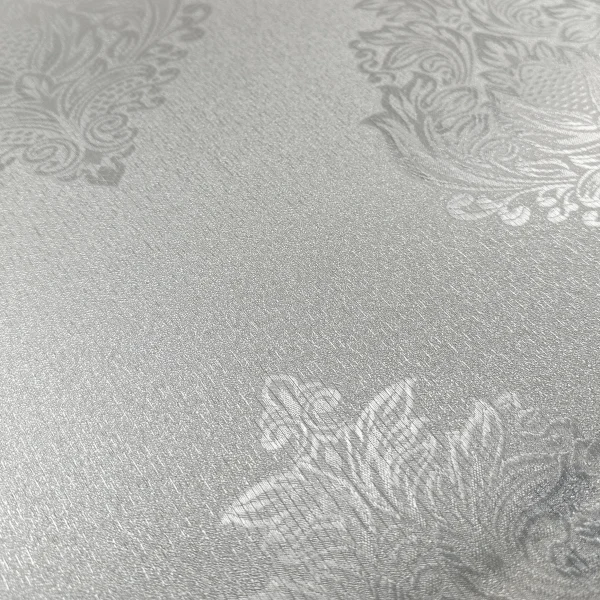 پرده حریر سیم بافت گل داماس