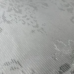 پرده حریر با گل سیم بافت