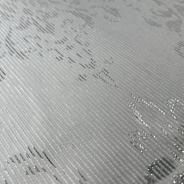 پرده حریر با گل سیم بافت