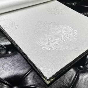 پرده حریر طرح گل داماس