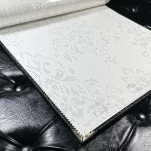 پرده حریر با گل سیم بافت