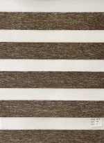 پرده زبرا ساده دار قهوه ای