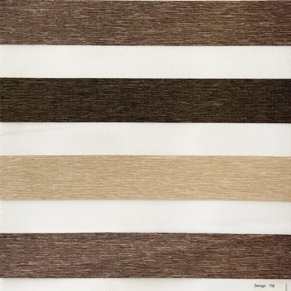 پرده زبرا طرح ساده آشپزخانه قهوه ای