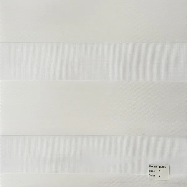 پرده زبرا ساده اداری سفید