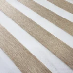 پرده زبرا ساده دار کرم روشن