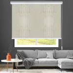 پرده شیدرول تک مکانیزم طرح دار کرم