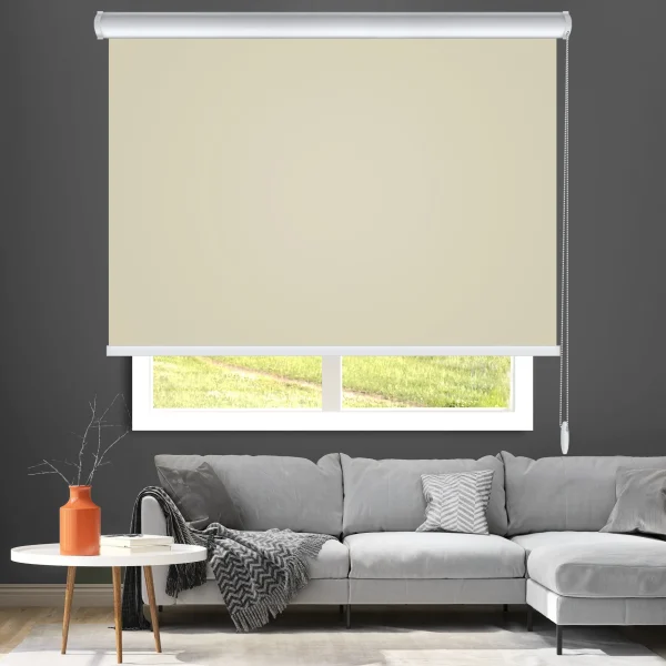 پرده شیدرول تک مکانیزه ساده دار شنی