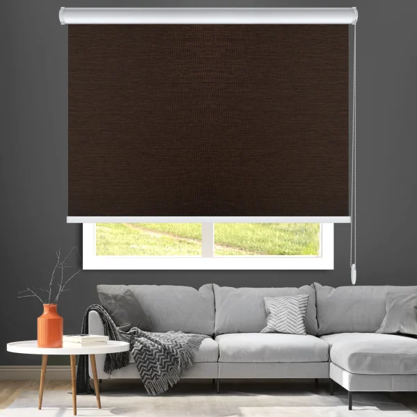 پرده شیدرول تک مکانیزم قهوه ای king-v2