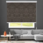 پرده شیدرول تک مکانیزم قهوه ای تیره