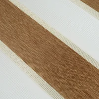 پرده زبرا طرح ساده چوبی قهوه ای روشن