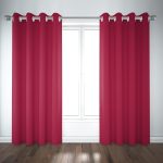 پرده پانچ مخمل صورتی تیره