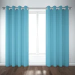 پرده پانچ مخمل آبی آسمانی