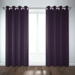 پرده پانچ مخمل بنفش پررنگ