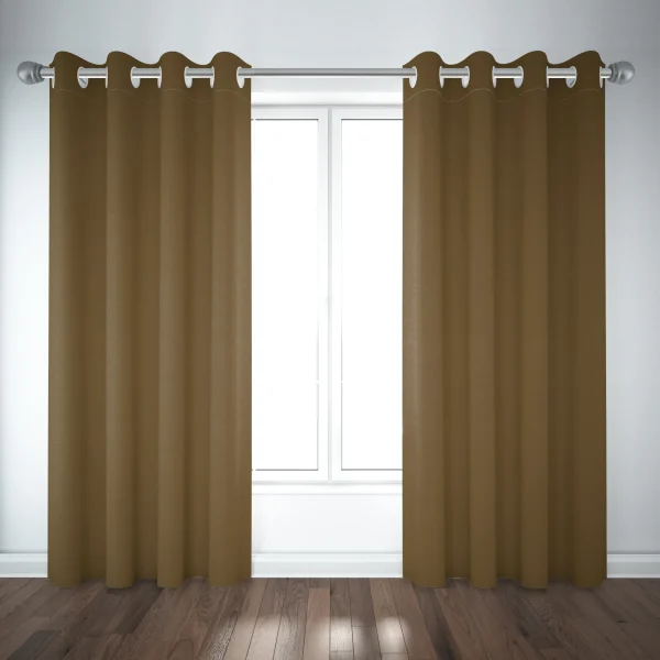 پرده پانچ مخمل قهوه ای