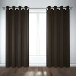 پرده پانچ مخمل قهوه ای سوخته