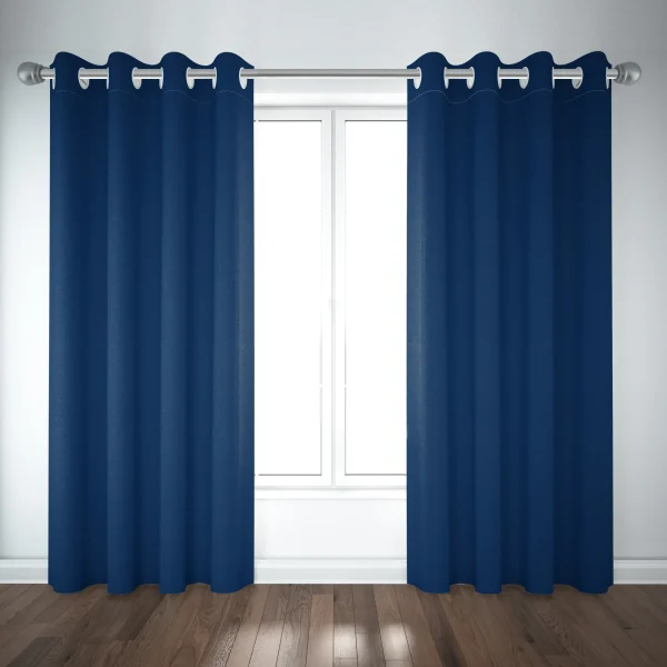 پرده پانچ مخمل آبی