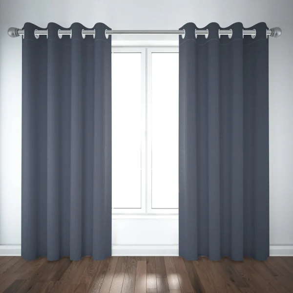 پرده پانچ مخمل طوسی