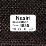 پرده پانچ گونی باف قهوه ای پررنگ