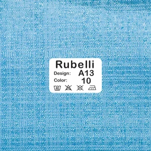 پرده پانچ حریر آبی فیروزه ای