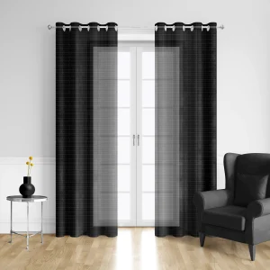 پرده پانچ حریر مشکی