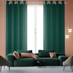 پرده کتانی گونی بافت مدل پانچ