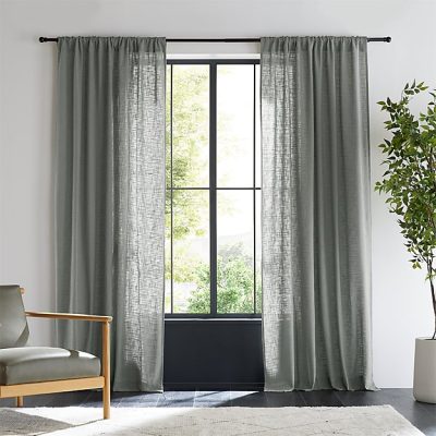 درباره ی ما 2 lindstrom pebble grey organic cotton sheer window curtain panel