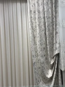 خرید پرده تور بریلنت و مخمل پتینه عرض 3 متر از فروشگاه پرده نصیری