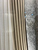 خرید پرده کتان افکت دار طرح برفی با دکوری پرده مخمل