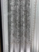 خرید پرده پذیرایی حریر طرح اتوبانی شاین شیری کنار پرده تور لب