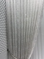 خرید پرده تور ساده لمه دار سوزنی عرض ۳ متر مدل پلیسه