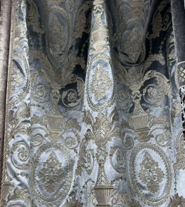 دکوری اول (سایه پرده) مخمل پتینه مدل ریزشی