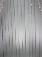 قیمت پرده تور ساده لمه دار سوزنی عرض ۳ متر مدل پلیسه