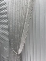 فروش پرده تور ساده لمه دار سوزنی عرض ۳ متر مدل پلیسه