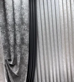 قیمت پرده حریر طرح سنگی سیم بافت نقره ای مدل پلیسه طرح اسپرت و شیک