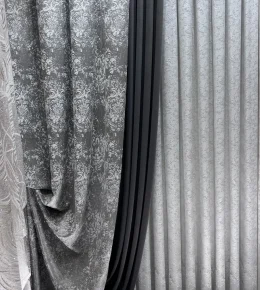 فروش پرده حریر طرح سنگی سیم بافت نقره ای مدل پلیسه طرح اسپرت و شیک