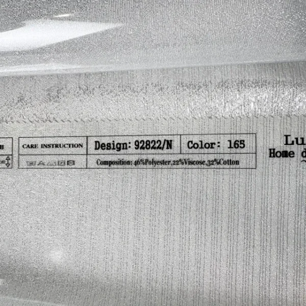 فروش پرده حریر طرح گردابی محو سیم بافت نقره‌ای