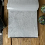 قیمت پرده حریر طرح گردابی محو سیم بافت نقره‌ای