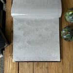 پرده حریر طرح پر سیم بافت نقره ای