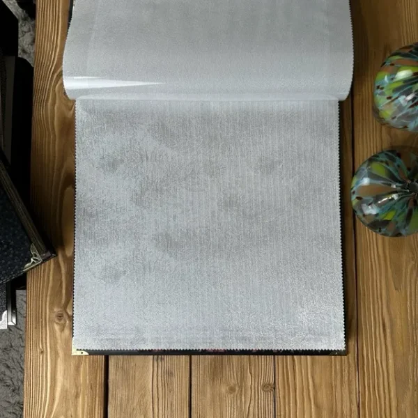 پرده حریر طرح پر سیم بافت نقره ای