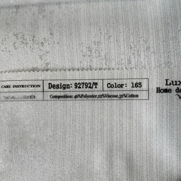 پرده حریر طرح پتینه خلوت با نخ سیم نقره‌ای