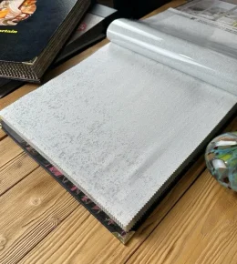 خرید پرده حریر طرح پتینه خلوت با نخ سیم نقرهای